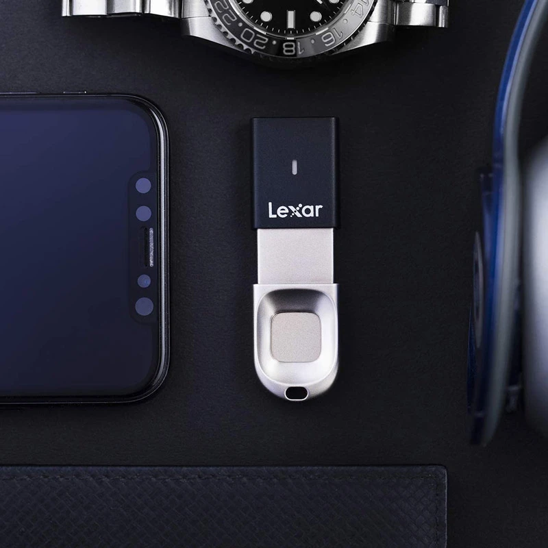 فلش 64 گیگ لکسار Lexar JumpDrive Fingerprint F35 USB3.0