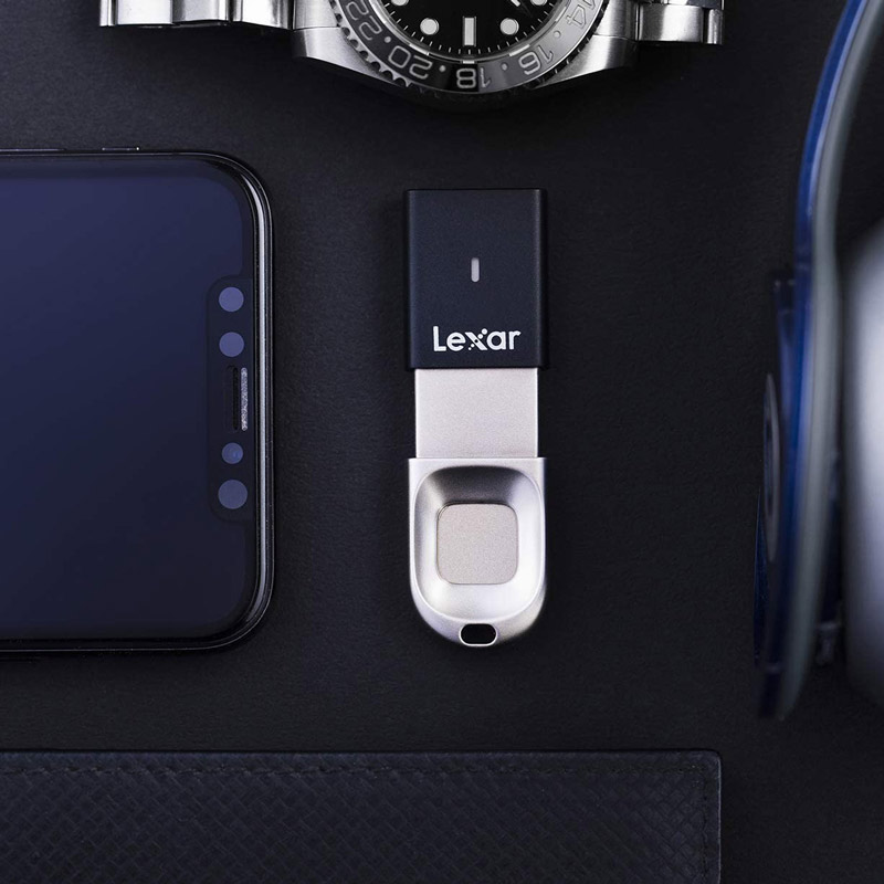 فلش 64 گیگ لکسار Lexar JumpDrive Fingerprint F35 USB3.0