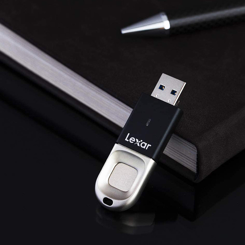 فلش 64 گیگ لکسار Lexar JumpDrive Fingerprint F35 USB3.0