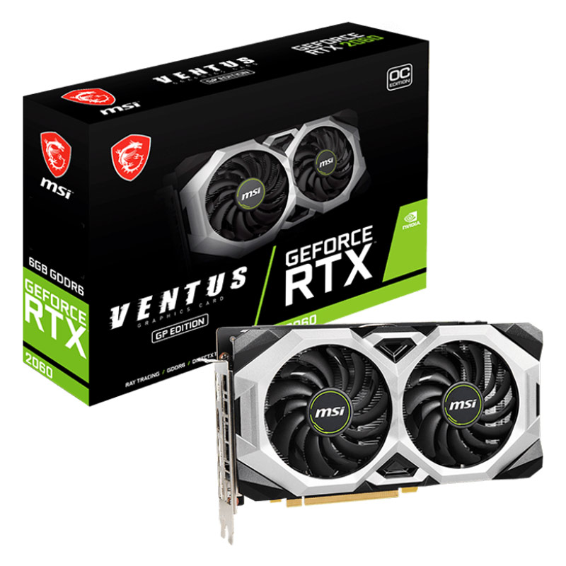 کارت گرافیک MSI VENTUS GP GeForce RTX2060 OC 6GB GDDR6 192Bit
