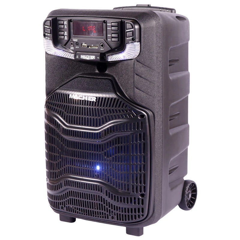 اسپیکر چمدانی بلوتوثی رم و فلش خور Macher MR-1100 + میکروفون و ریموت کنترل