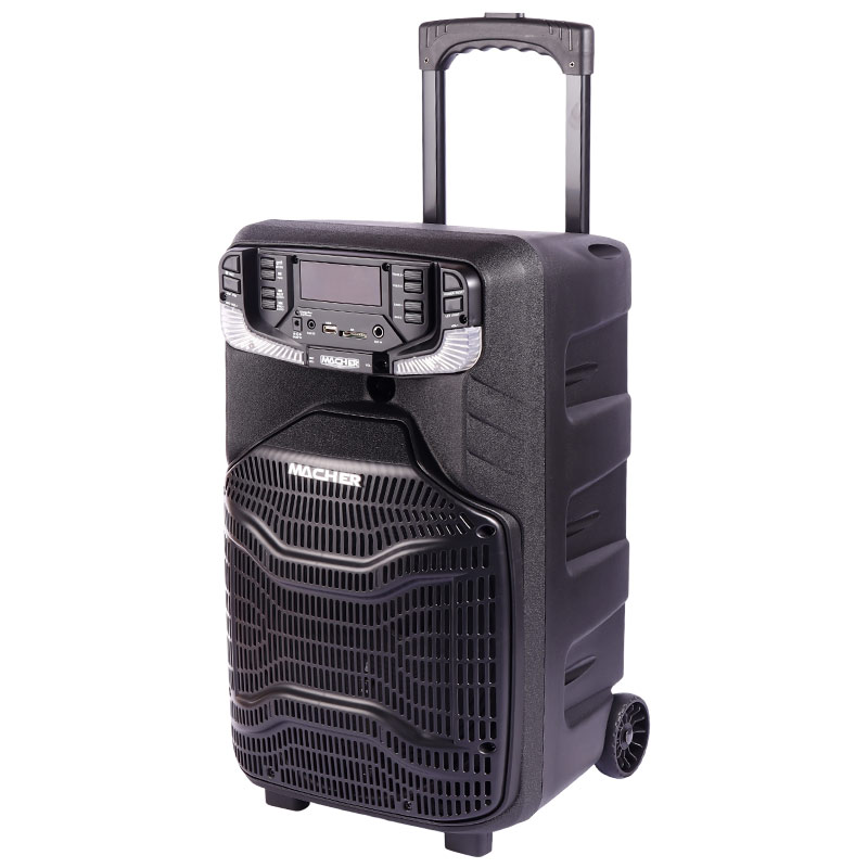 اسپیکر چمدانی بلوتوثی رم و فلش خور Macher MR-1100 + میکروفون و ریموت کنترل