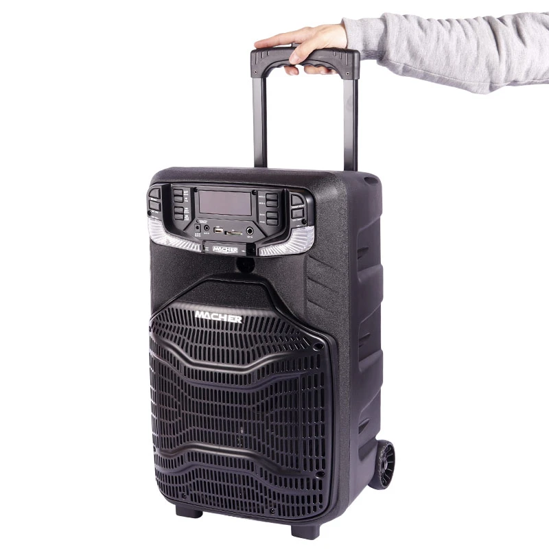 اسپیکر چمدانی بلوتوثی رم و فلش خور Macher MR-1100 + میکروفون و ریموت کنترل