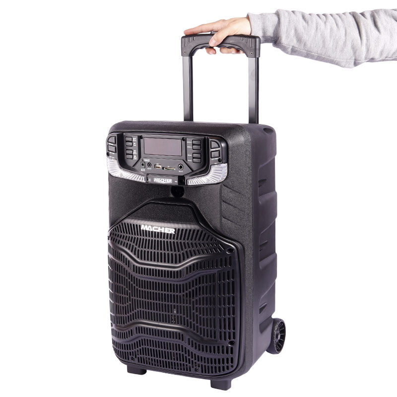 اسپیکر چمدانی بلوتوثی رم و فلش خور Macher MR-1100 + میکروفون و ریموت کنترل