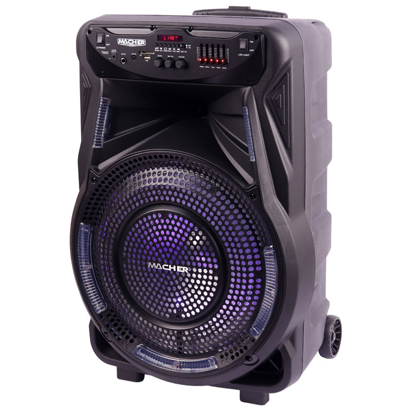 اسپیکر چمدانی بلوتوثی رم و فلش خور Macher MR-1200 + ریموت کنترل
