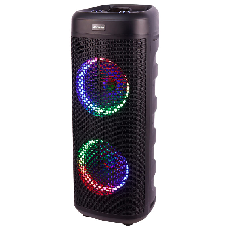اسپیکر چمدانی بلوتوثی رم و فلش خور Macher MR-1300 + میکروفون و ریموت کنترل