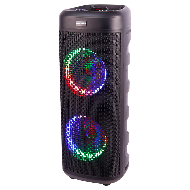 اسپیکر چمدانی بلوتوثی رم و فلش خور Macher MR-1300 + میکروفون و ریموت کنترل