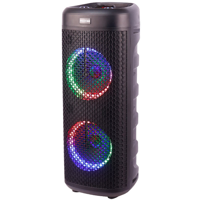 اسپیکر چمدانی بلوتوثی رم و فلش خور Macher MR-1300 + میکروفون و ریموت کنترل