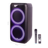 اسپیکر چمدانی بلوتوثی رم و فلش خور Macher MR-1500 + میکروفون و ریموت کنترل