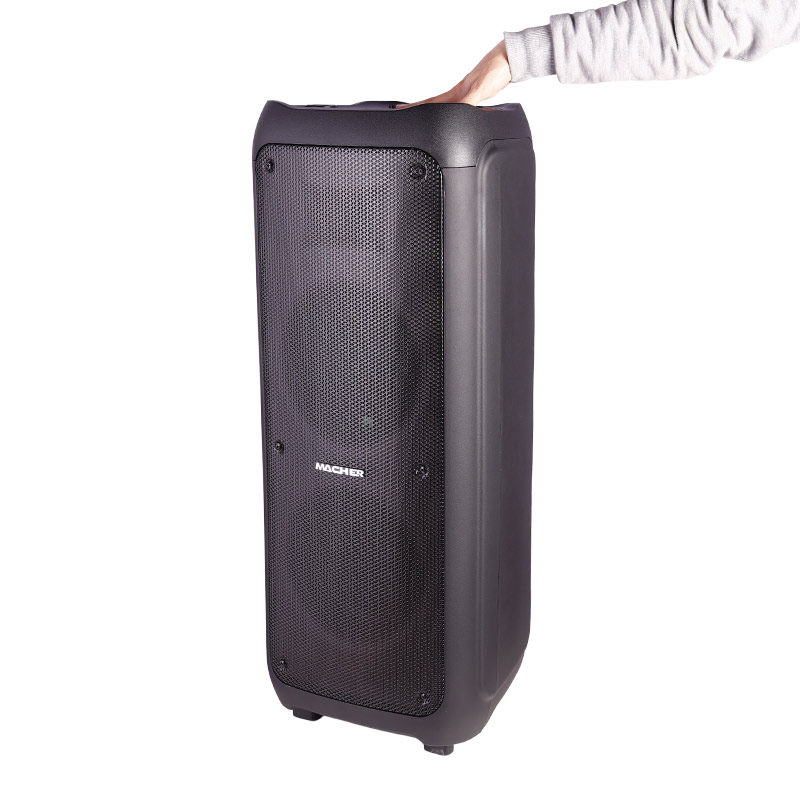اسپیکر چمدانی بلوتوثی رم و فلش خور Macher MR-1700 + میکروفون و ریموت کنترل