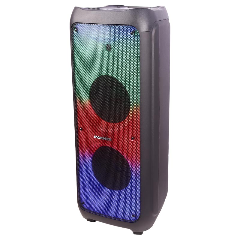 اسپیکر چمدانی بلوتوثی رم و فلش خور Macher MR-1700 + میکروفون و ریموت کنترل