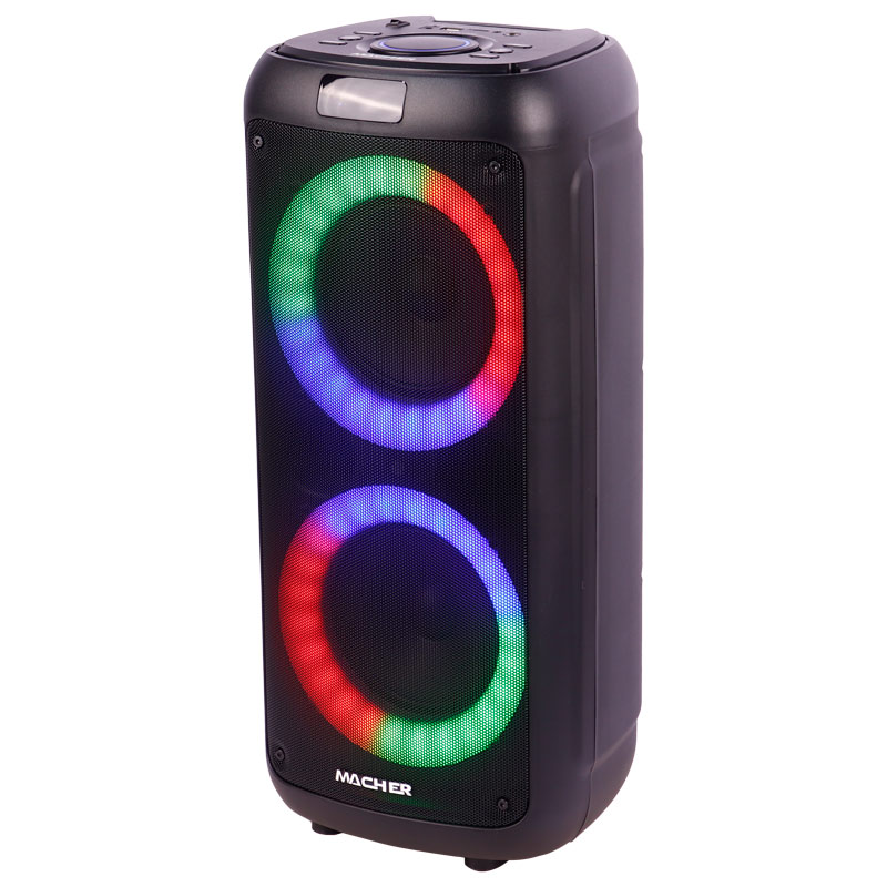 اسپیکر چمدانی بلوتوثی رم و فلش خور Macher MR-1800 + میکروفون و ریموت کنترل