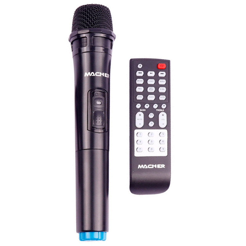 اسپیکر چمدانی بلوتوثی رم و فلش خور Macher MR-2000 + میکروفون و ریموت کنترل
