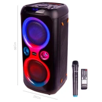 اسپیکر چمدانی بلوتوثی رم و فلش خور Macher MR-2000 + میکروفون و ریموت کنترل