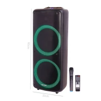 اسپیکر چمدانی بلوتوثی رم و فلش خور Macher MR-2300 + میکروفون و ریموت کنترل