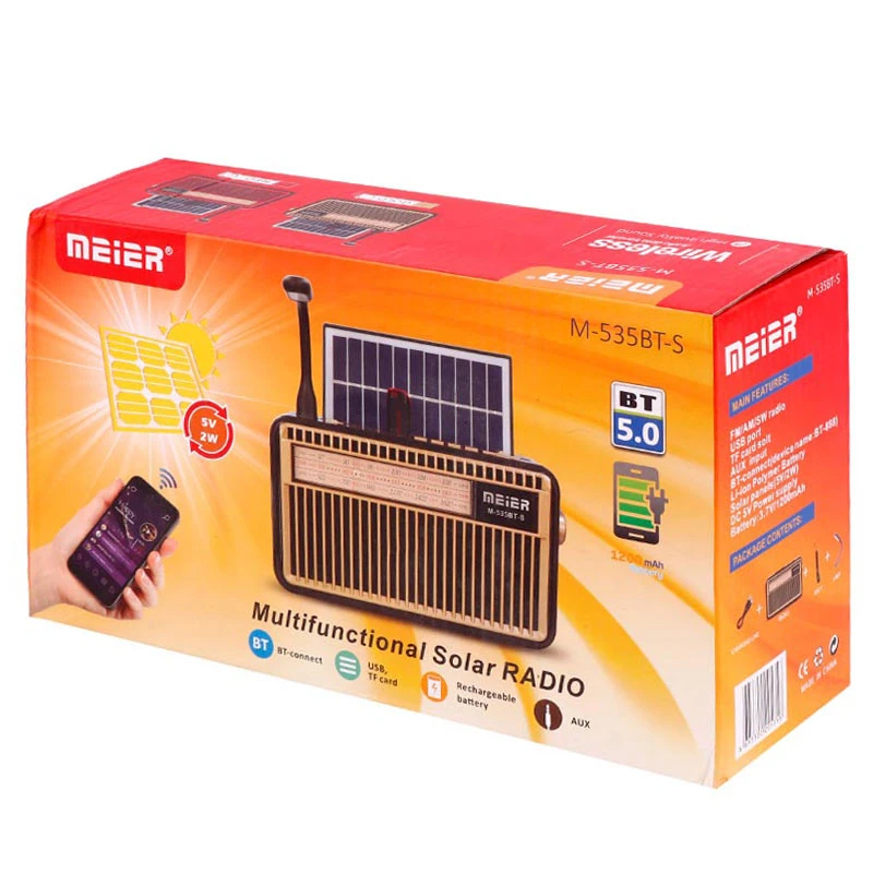 رادیو اسپیکر خورشیدی Meier M-535BT-S