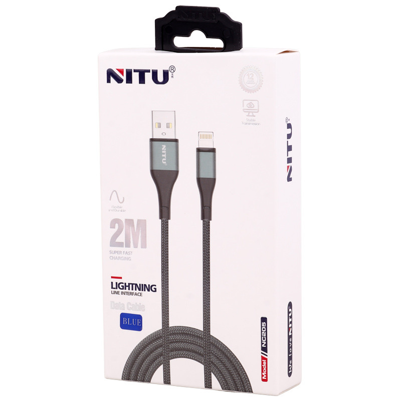 کابل آیفونی فست شارژ NITU NC205 3A 2m