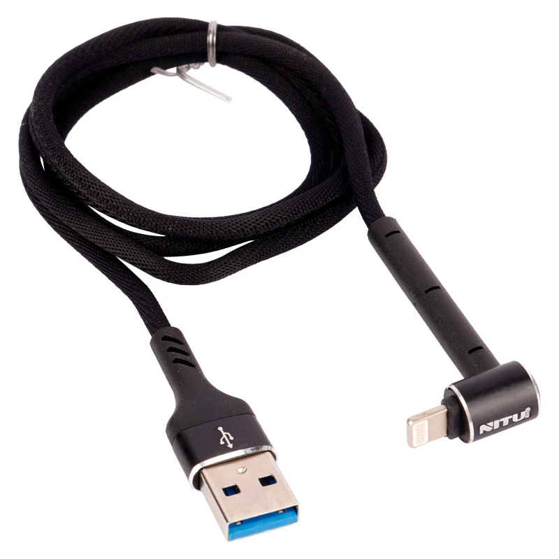 کابل لایتنینگ فست شارژ 2 آمپر نیتو NT-UC043 یکسر L طول 1 متر