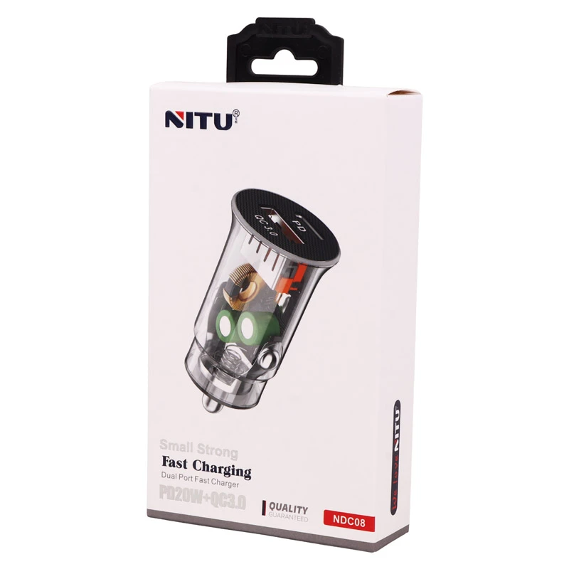 شارژر فندکی فست شارژ Nitu NDC08 3A QC3.0 PD 20W