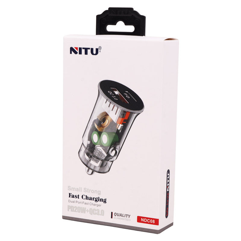 شارژر فندکی فست شارژ Nitu NDC08 3A QC3.0 PD 20W