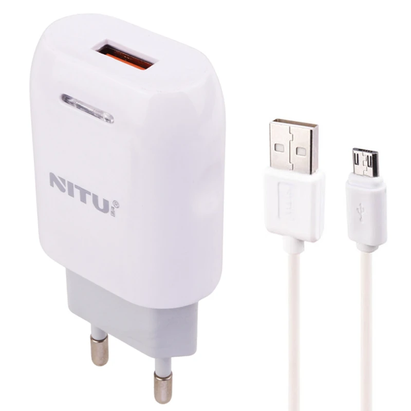 شارژر دیواری 12 وات نیتو NT-TC033 2.4A + کابل میکرو یو اس بی