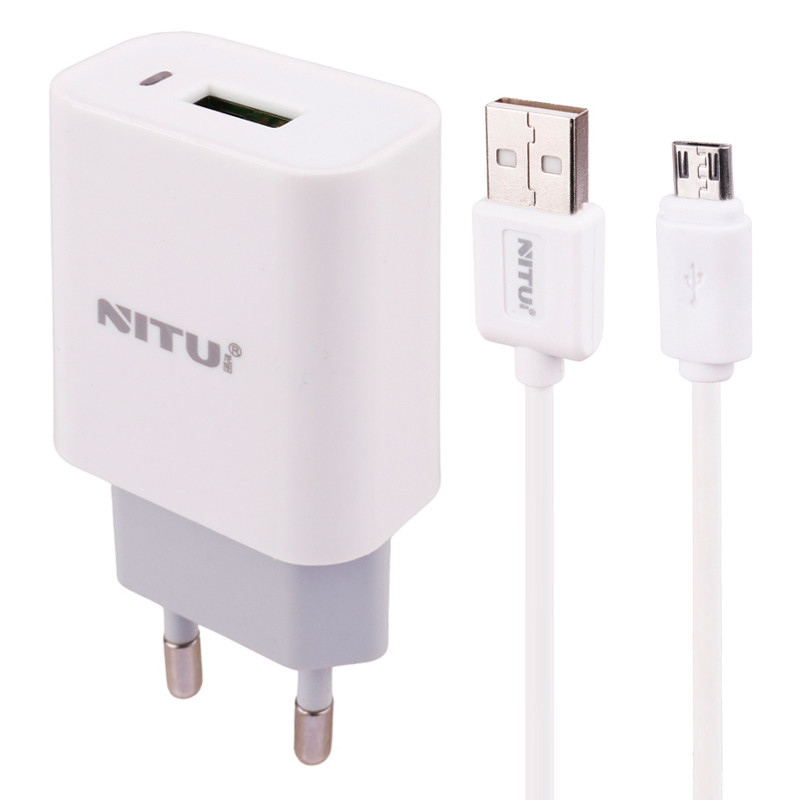 شارژر دیواری 12 وات نیتو NT-TC066 2.4A + کابل میکرو یو اس بی