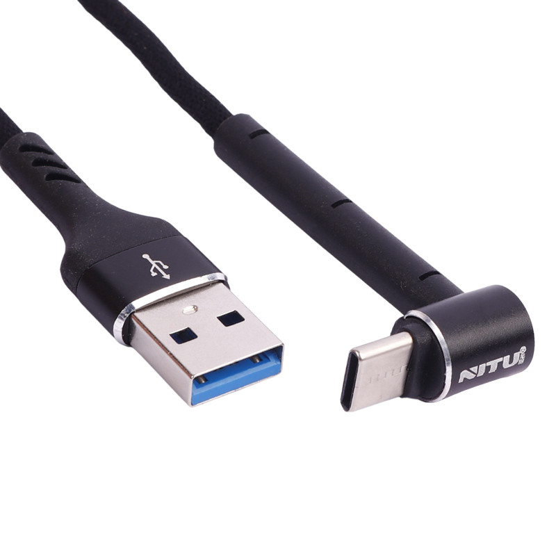 کابل تایپ سی فست شارژ Nitu NT-UC043 2A 1m یکسر L