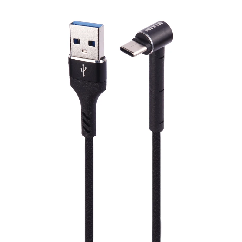 کابل تایپ سی فست شارژ 2 آمپر نیتو NT-UC043 یکسر L طول 1 متر