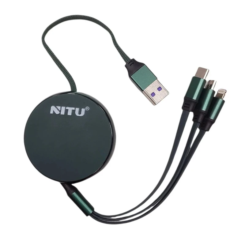 کابل سه سر فست شارژ نیتو NT-UC090 طول 1.2 متر