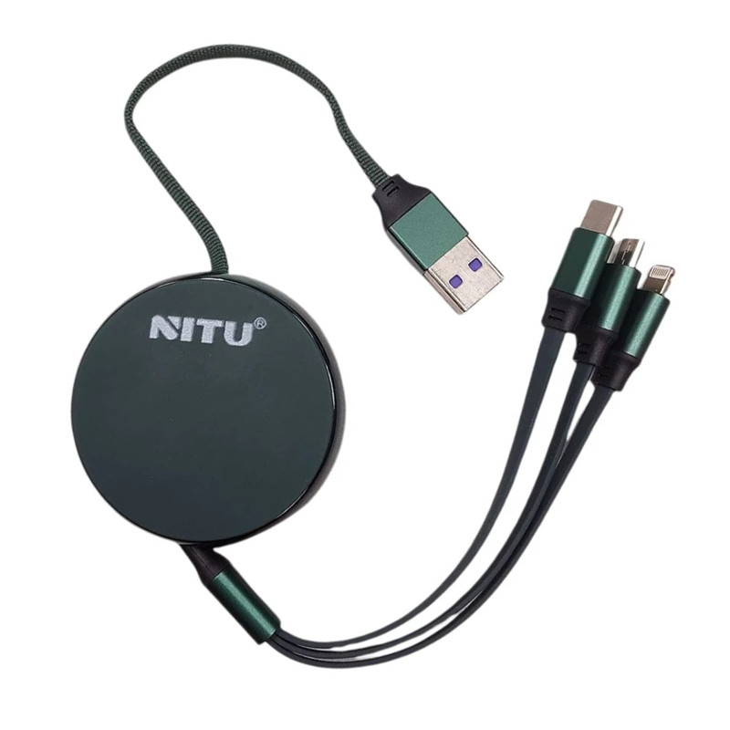کابل 3 سر فست شارژ Nitu NT-UC090 1.2m