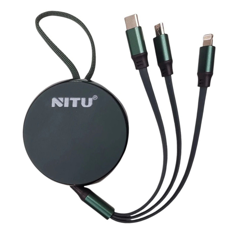 کابل 3 سر فست شارژ Nitu NT-UC090 1.2m