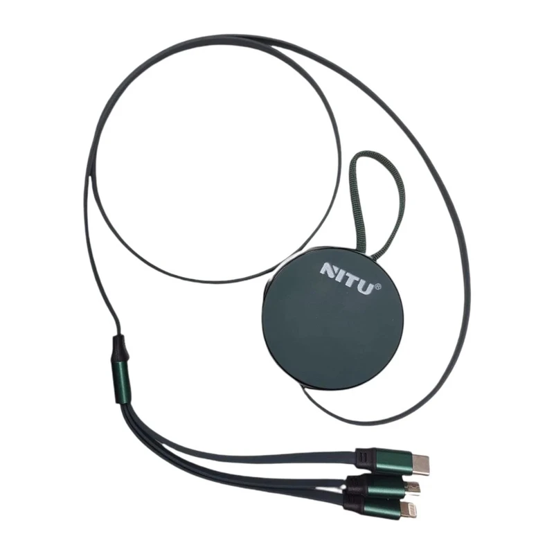 کابل سه سر فست شارژ نیتو NT-UC090 طول 1.2 متر