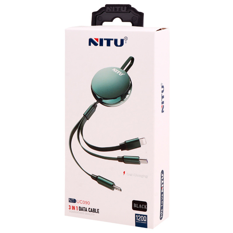 کابل 3 سر فست شارژ Nitu NT-UC090 1.2m