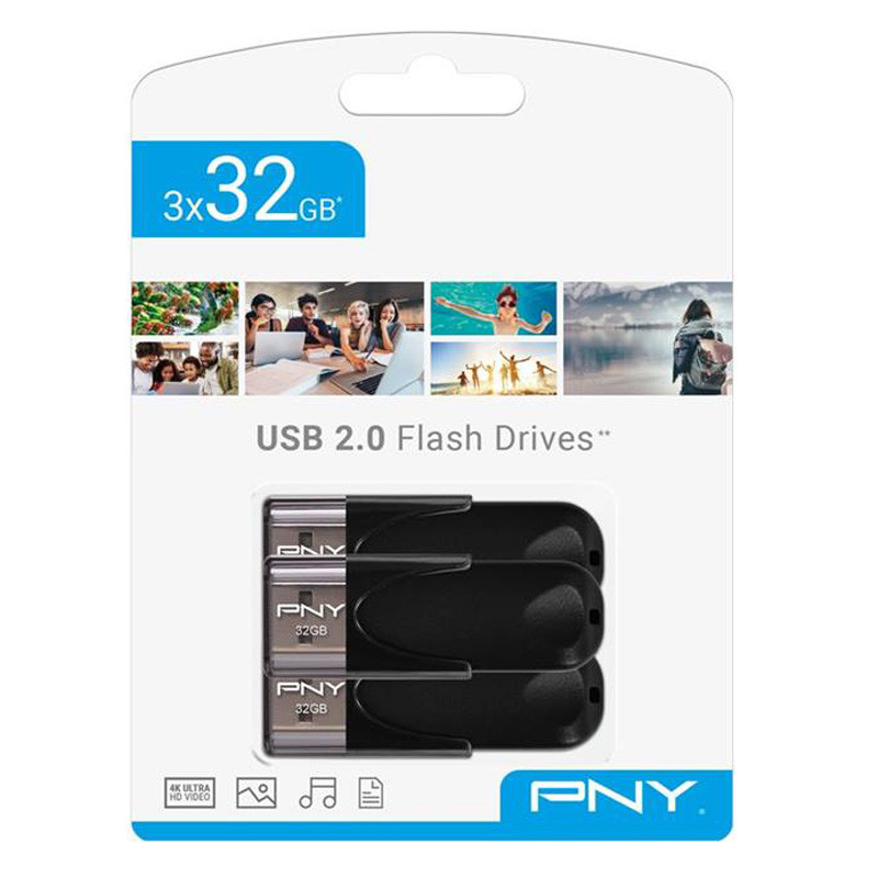 فلش 32 گیگ پی ان وای PNY Attache 4 بسته 3 عددی