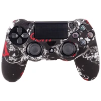 روکش دسته بازی PS4 طرح گل زمینه مشکی کد 2