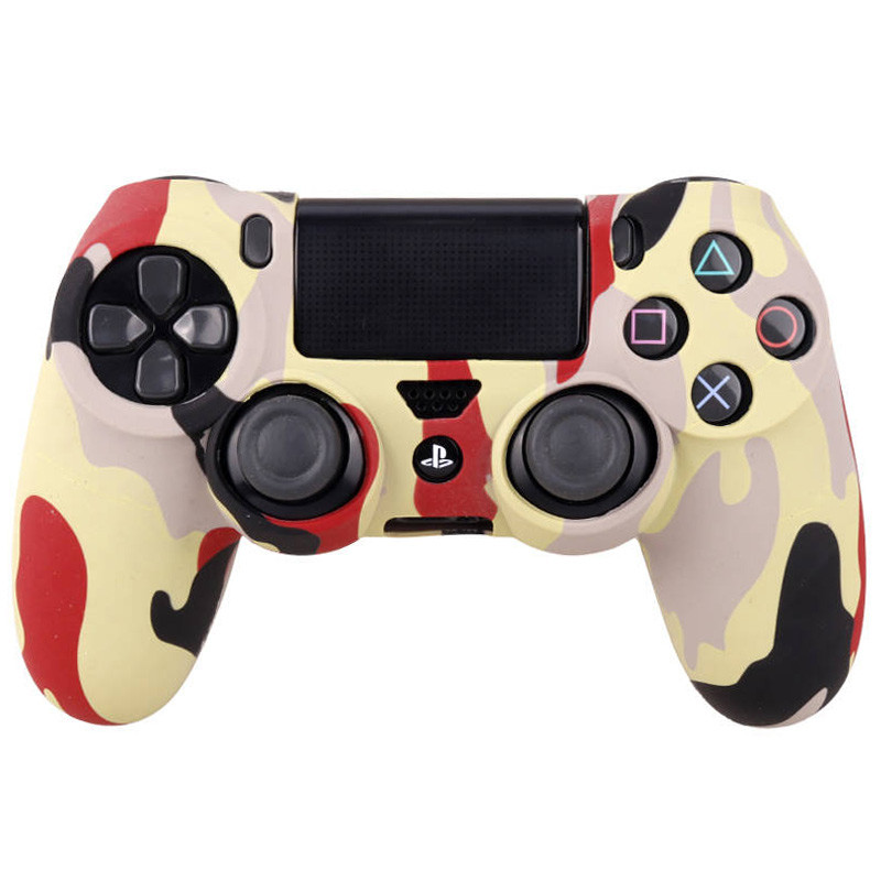 روکش دسته بازی PS4 طرح چریکی خاکی قرمز زرد