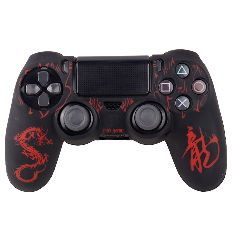 روکش دسته بازی PS4 طرح اژدها زمینه مشکی قرمز