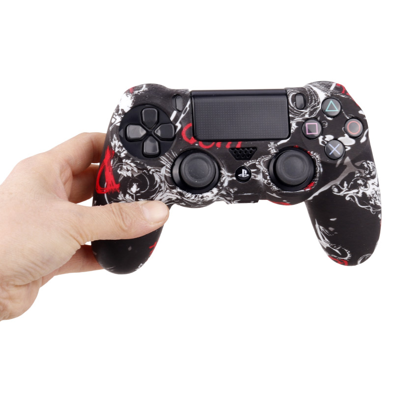 روکش دسته بازی PS4 طرح گل زمینه مشکی کد 2