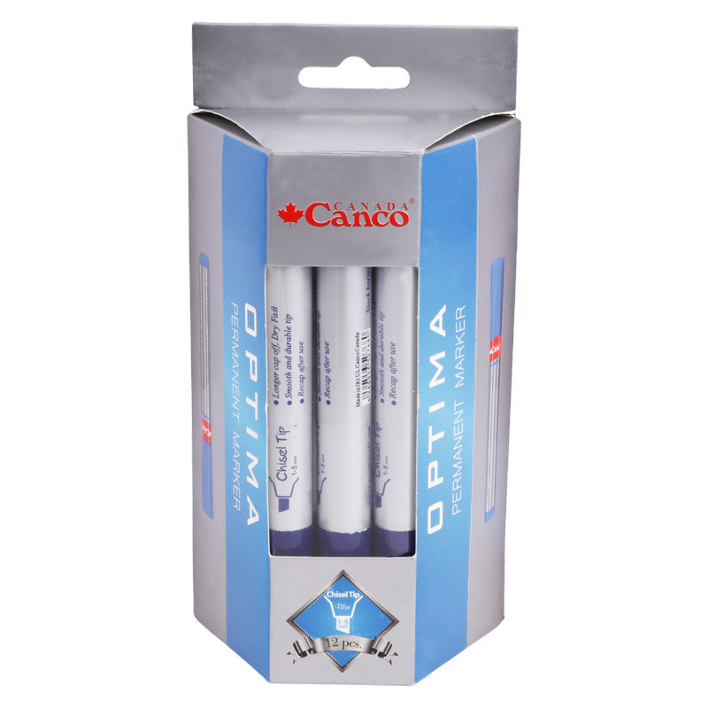 ماژیک معمولی کنکو نوک تخت Canco Optima بسته 12 عددی