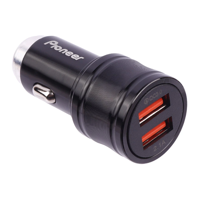 شارژر فندکی فست شارژ Pioneer C8636 5.4A QC3.0 30W