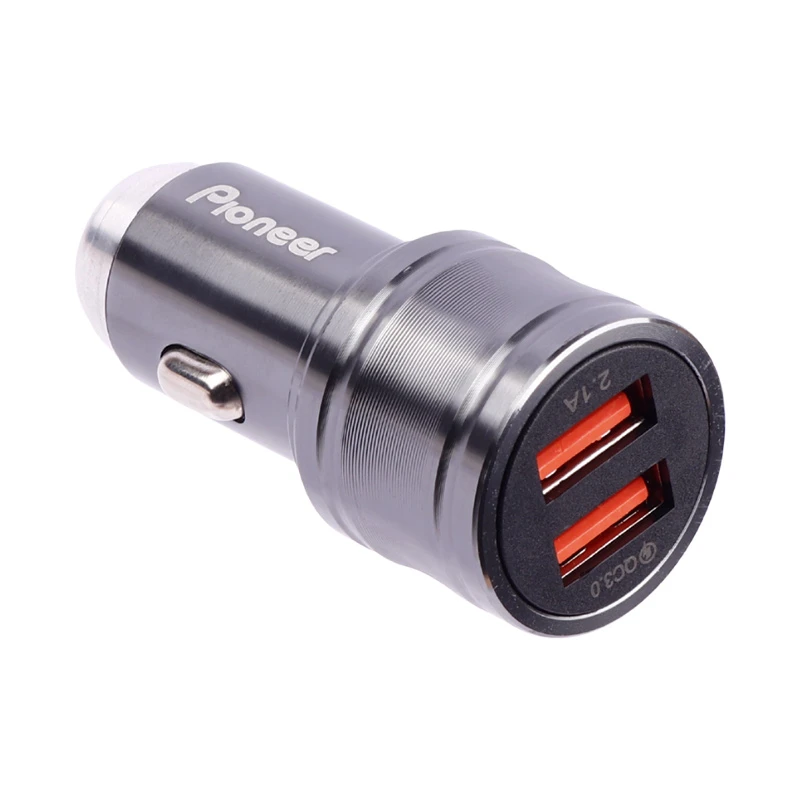 شارژر فندکی فست شارژ Pioneer C8636 5.4A QC3.0 30W