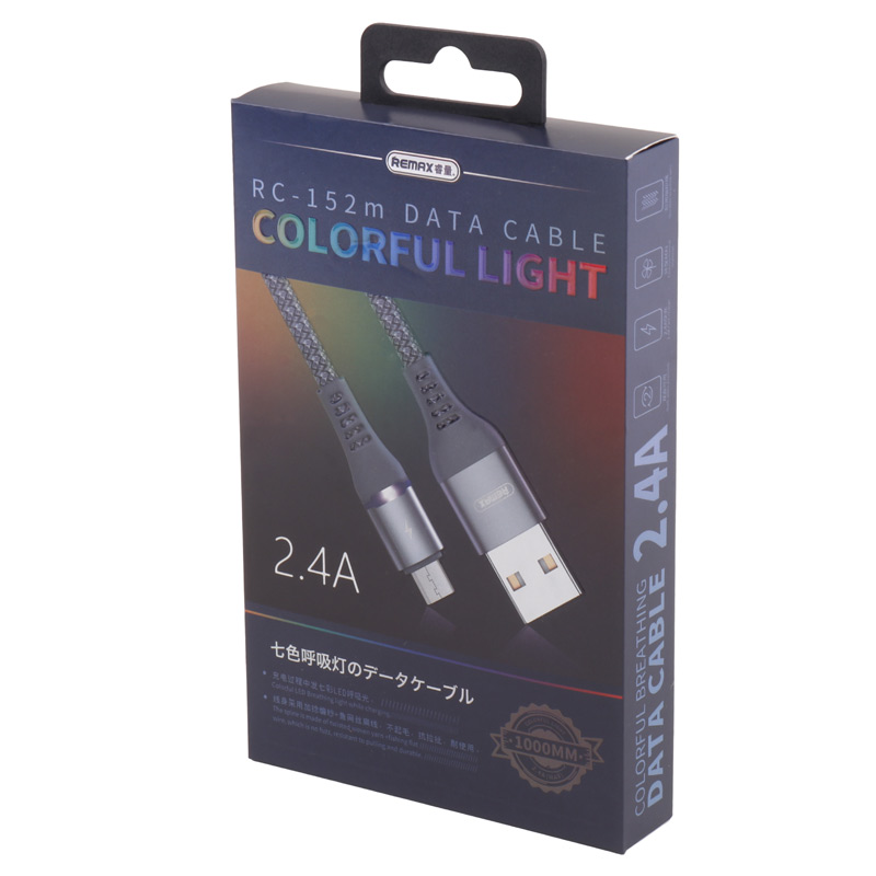 کابل میکرو یو اس بی فست شارژ Remax RC-152M 2.4A 1m