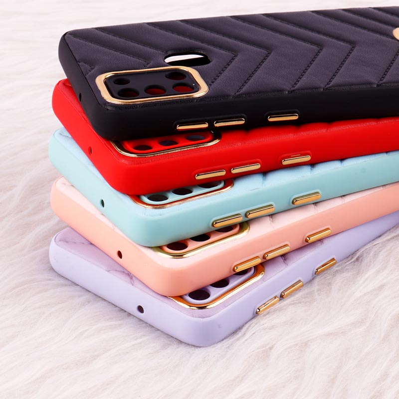 قاب پافر چرمی لوزی محافظ لنزدار Samsung Galaxy A21s