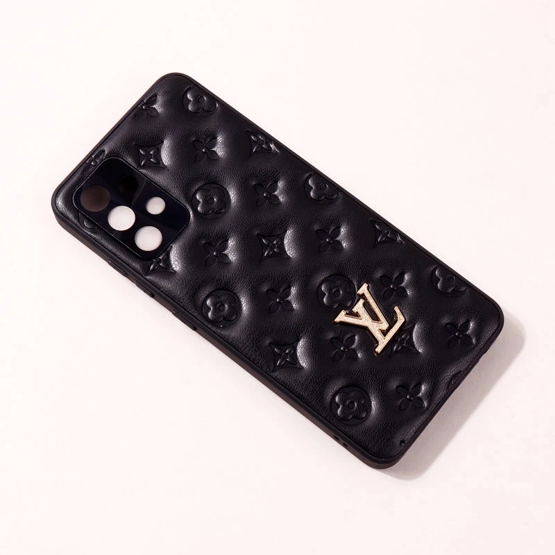 قاب پافر چرمی LV محافظ لنزدار Samsung Galaxy A32 4G مشکی