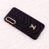 قاب پافر چرمی لوزی محافظ لنزدار Samsung Galaxy A50 مشکی