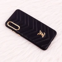 قاب پافر چرمی لوزی محافظ لنزدار Samsung Galaxy A50 مشکی