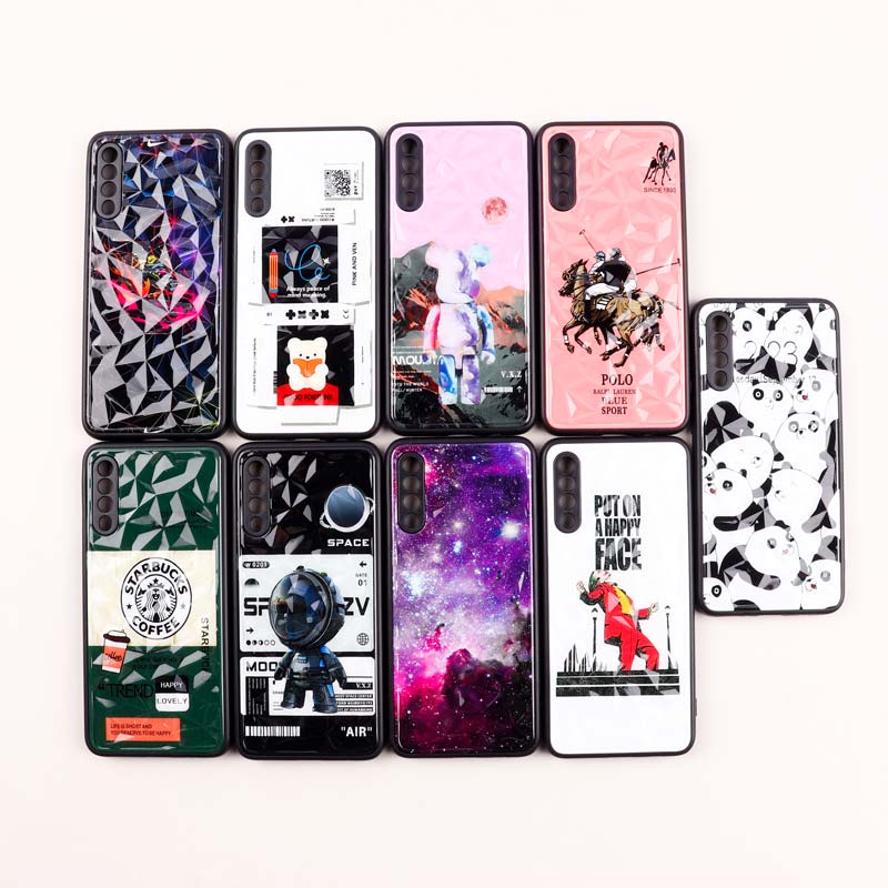 قاب طرحدار پشت برجسته محافظ لنزدار Samsung Galaxy A50
