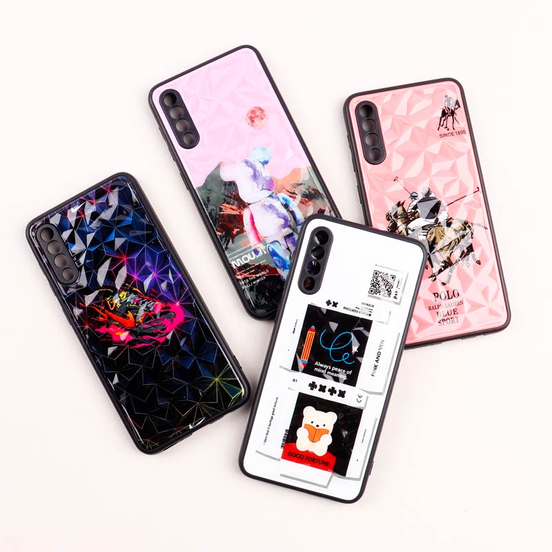 قاب طرحدار پشت برجسته محافظ لنزدار Samsung Galaxy A50
