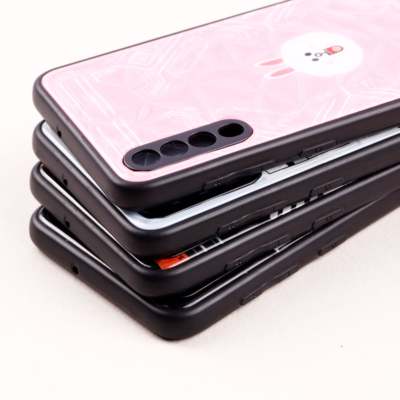 قاب طرحدار پشت برجسته محافظ لنزدار Samsung Galaxy A50