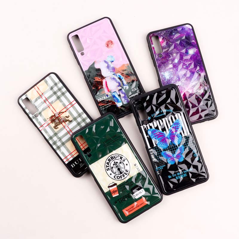 قاب طرحدار پشت برجسته Samsung Galaxy A7 2018